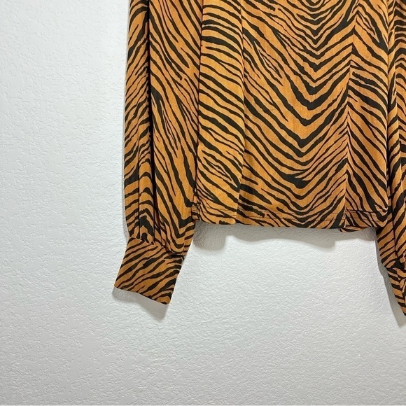 boho Ember LagenLook Square Neck Semi Sheer Long Sleeve w/ Cuff Burnt Orange top - Picture 4 of 9